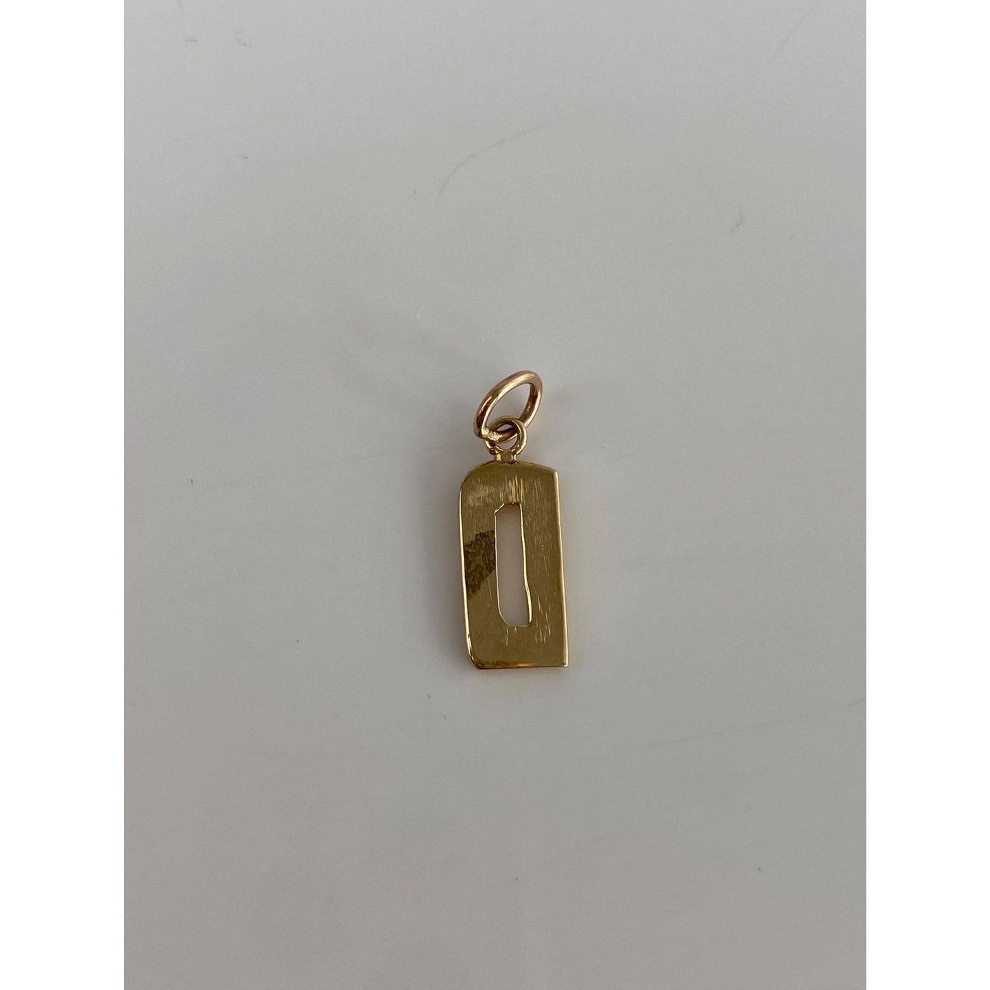 Solid 14k Yellow Gold Initial 'D' Charm