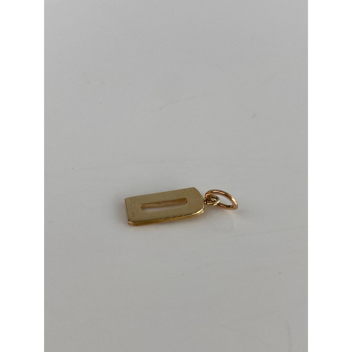 Solid 14k Yellow Gold Initial 'D' Charm