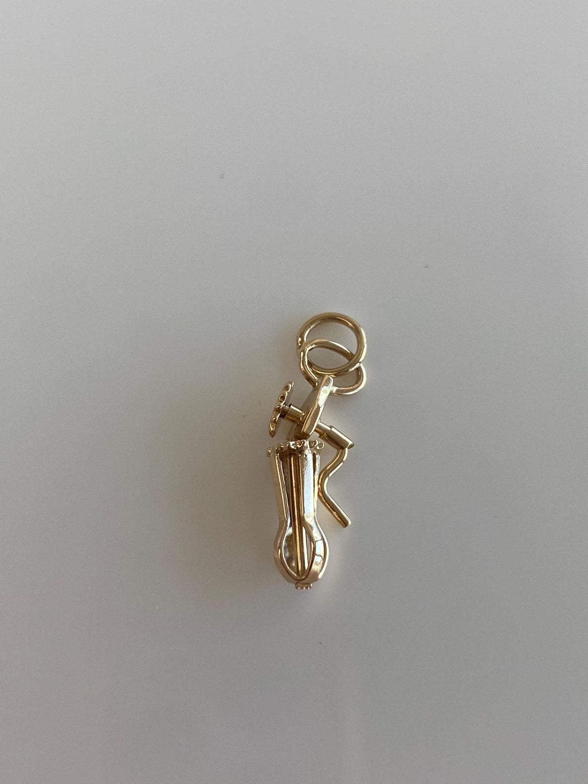 Vintage Solid 14k Yellow Gold Articulated Manual Mixer Charm
