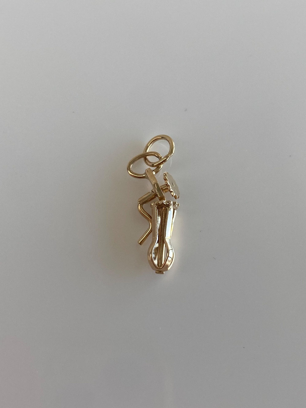 Vintage Solid 14k Yellow Gold Articulated Manual Mixer Charm