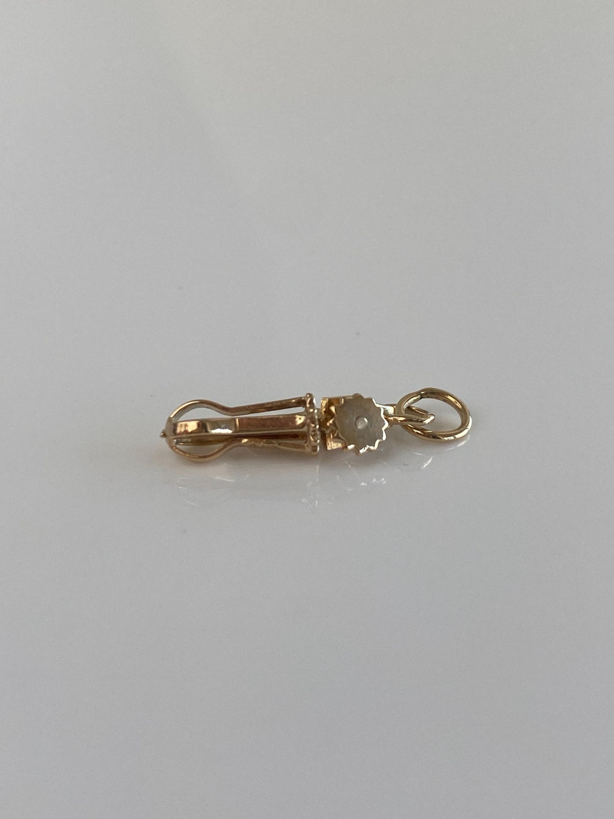 Vintage Solid 14k Yellow Gold Articulated Manual Mixer Charm