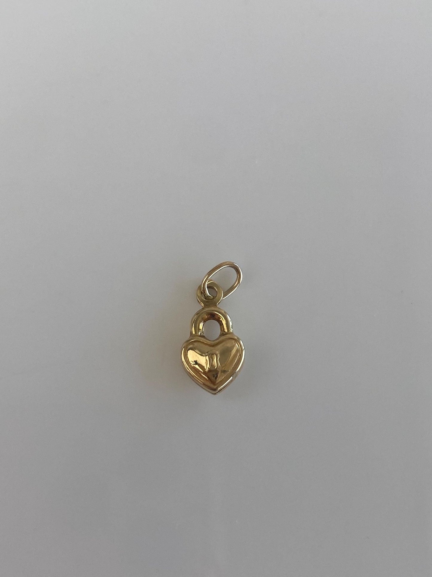 Vintage 10k Yellow Gold Heart Lock Charm