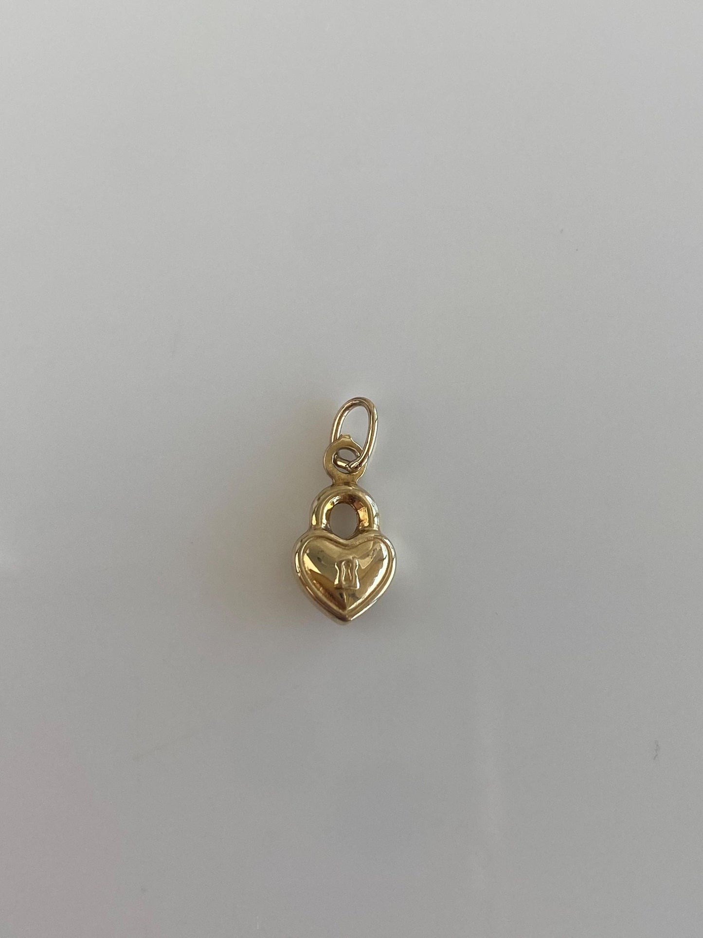 Vintage 10k Yellow Gold Heart Lock Charm