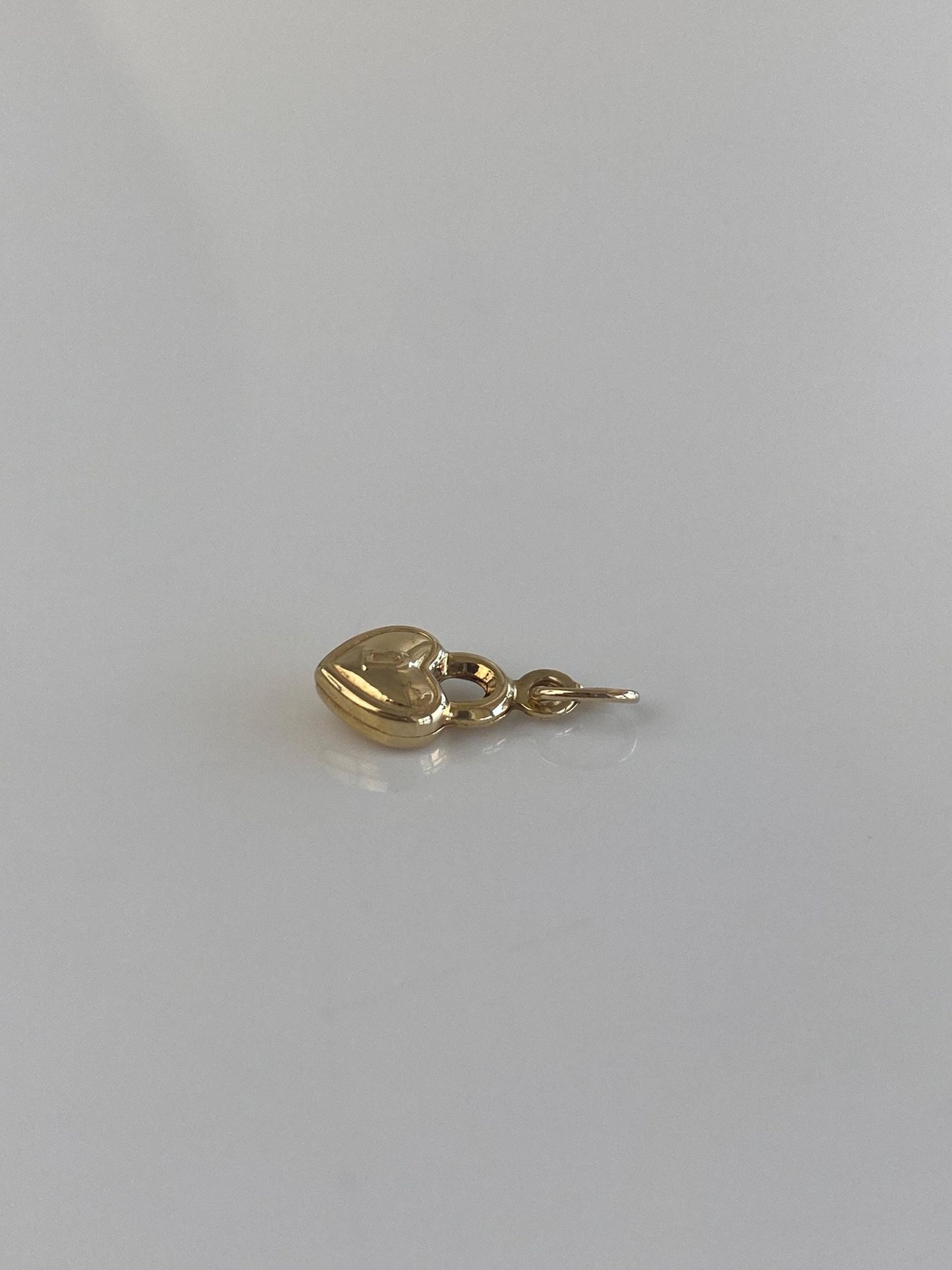 Vintage 10k Yellow Gold Heart Lock Charm