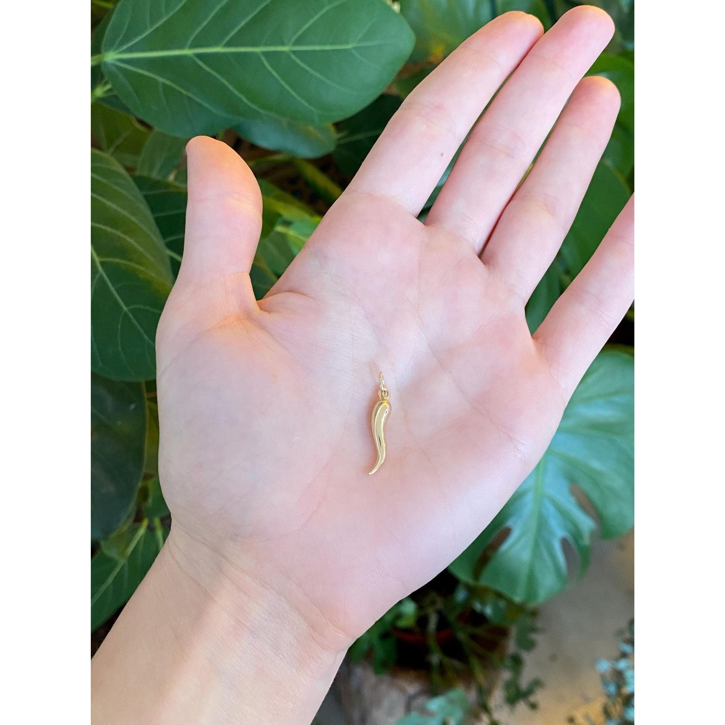 Vintage 14k Yellow Gold Italian Horn Charm