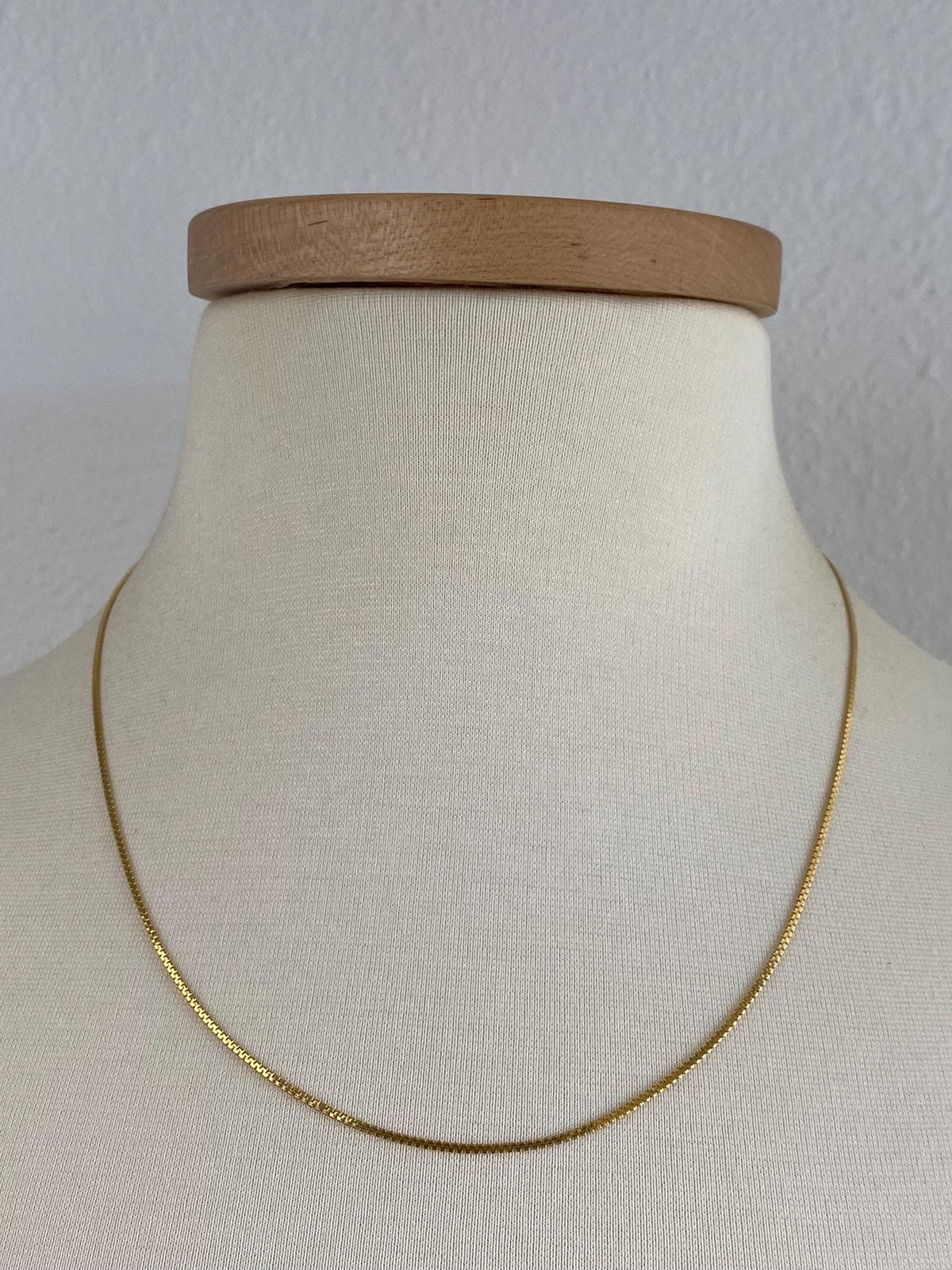 Vintage Solid 14k Yellow Gold Flat Zipper Chain Necklace - 20 inches