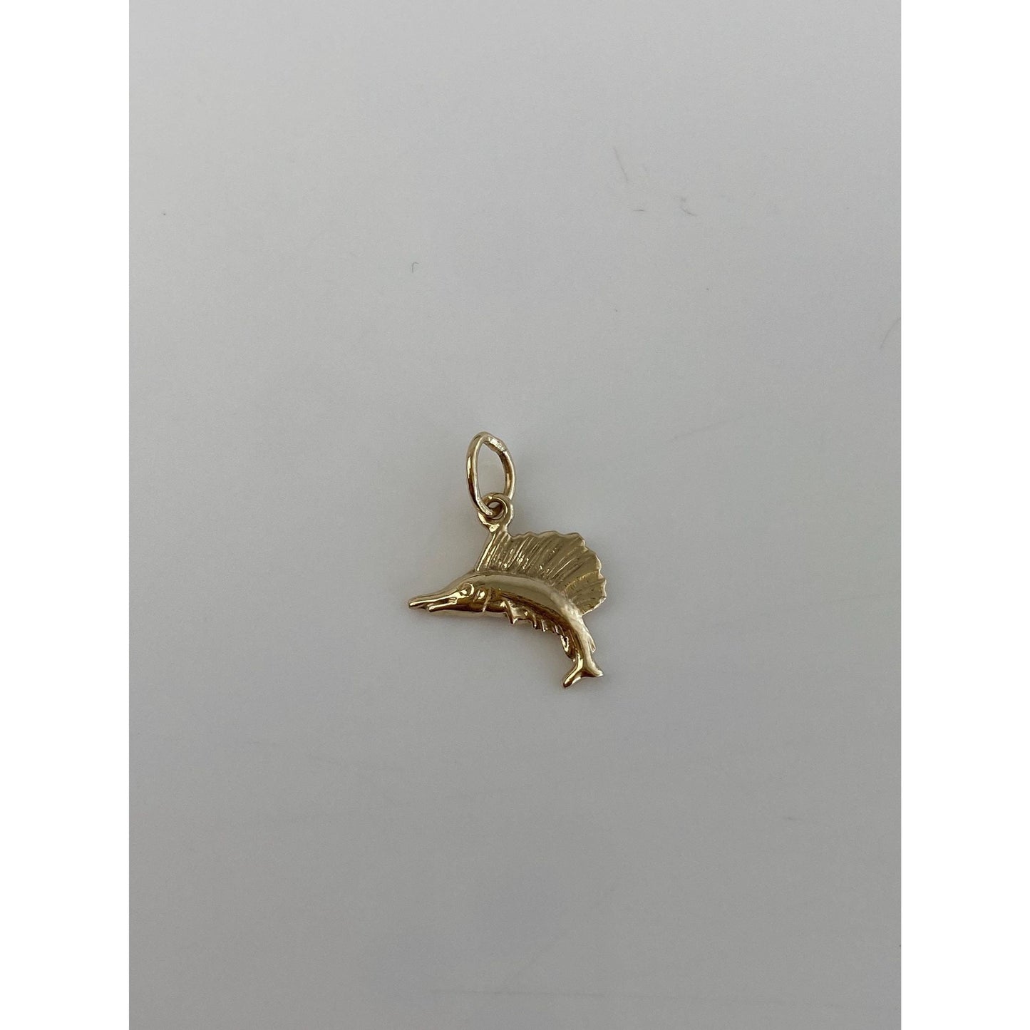 Vintage Solid 14k Yellow Gold Sailfish Charm