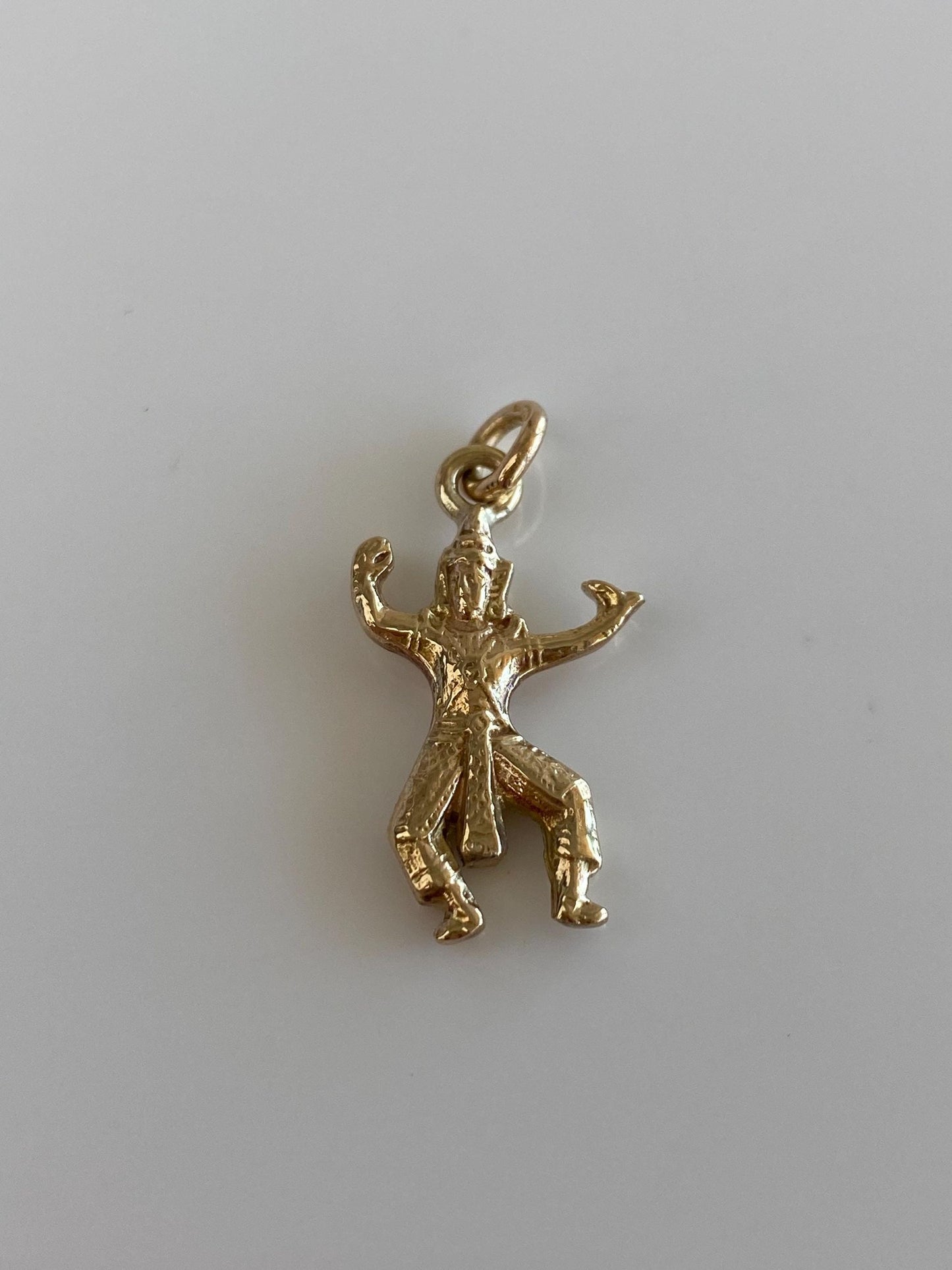 Vintage Solid 12k Yellow Gold Thai Dancer Charm
