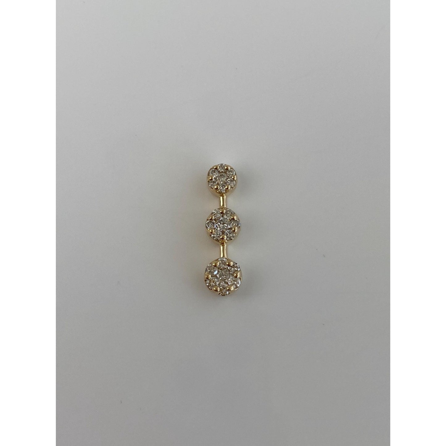 Vintage Solid 14k Yellow Gold Diamond Charm