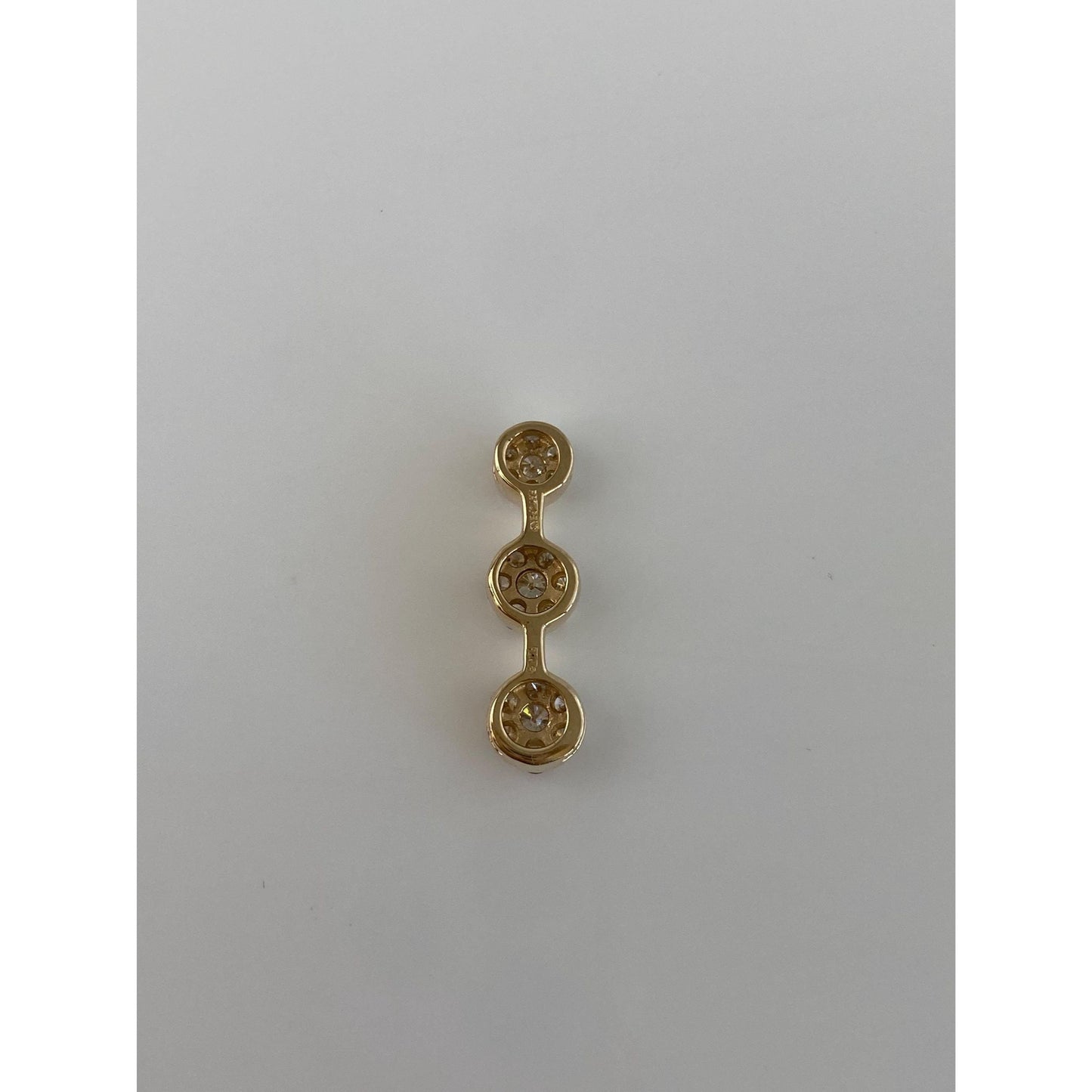 Vintage Solid 14k Yellow Gold Diamond Charm