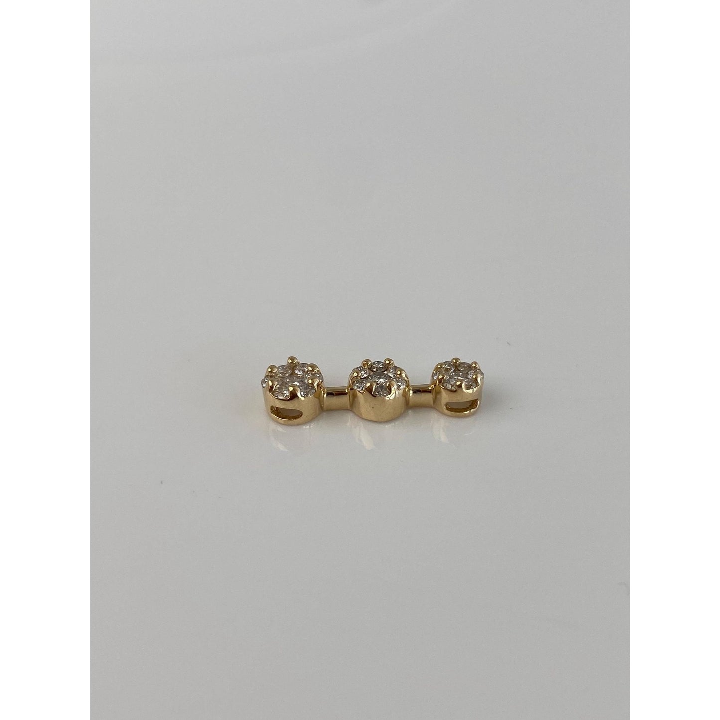 Vintage Solid 14k Yellow Gold Diamond Charm