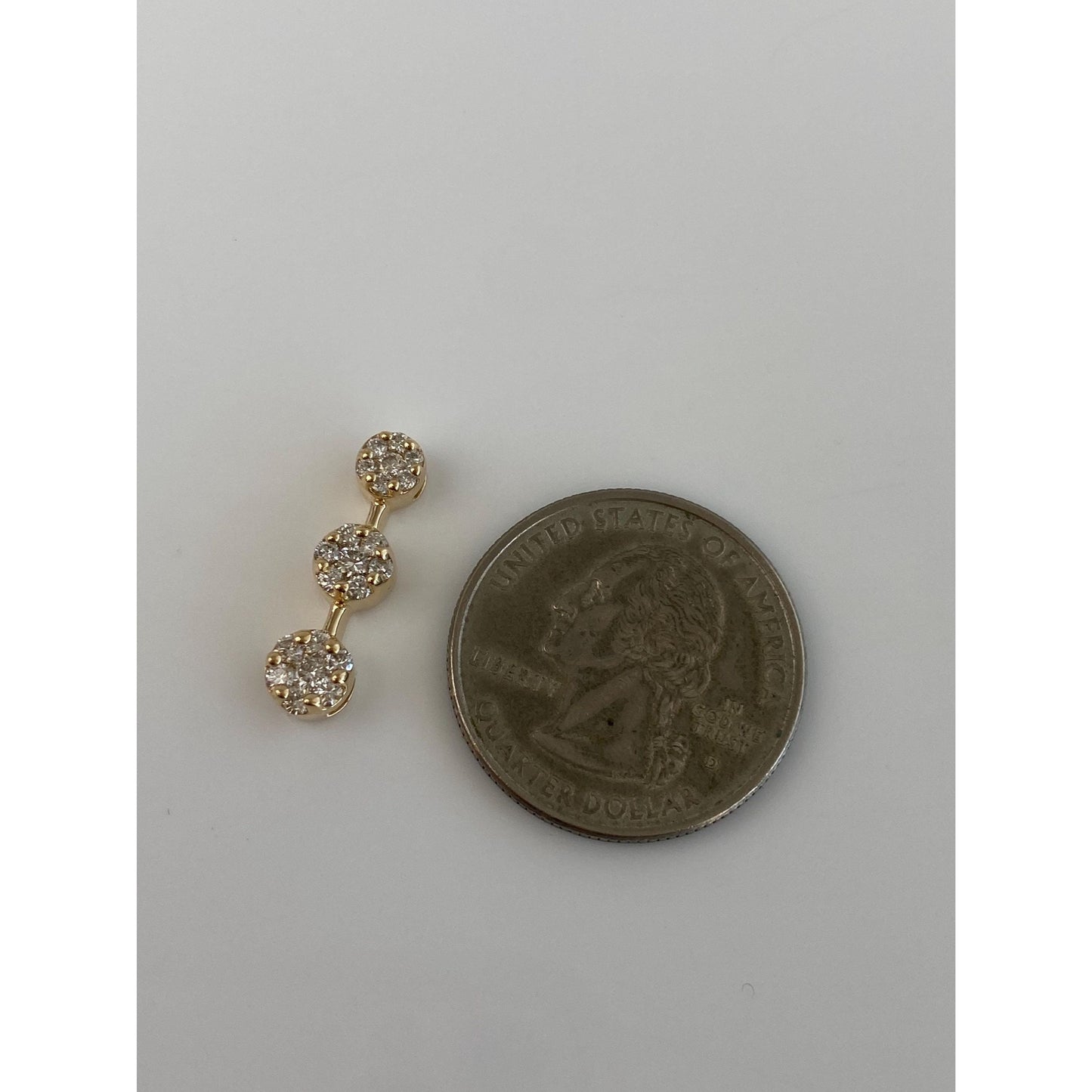 Vintage Solid 14k Yellow Gold Diamond Charm