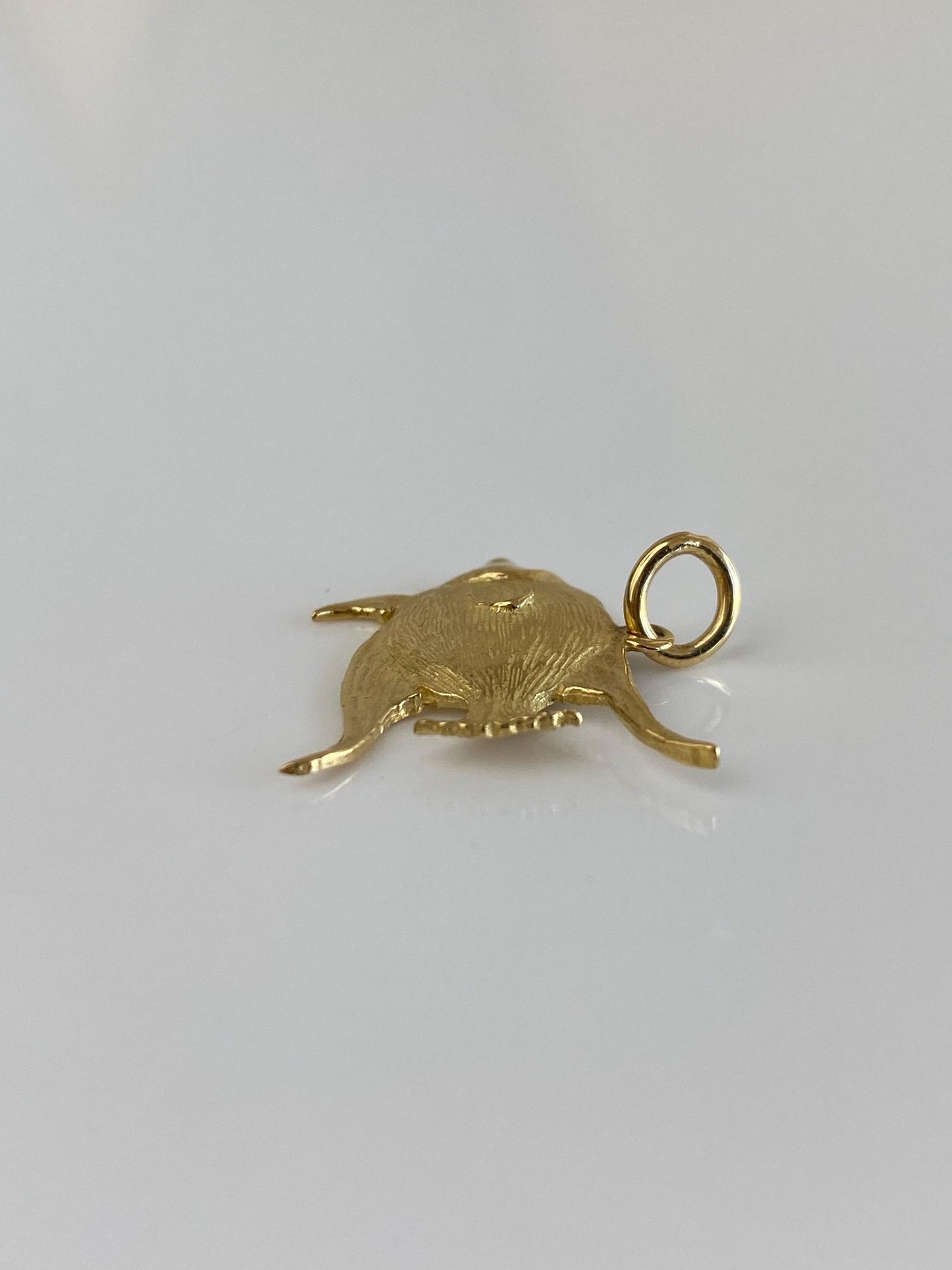 Vintage Solid 18k Yellow Gold Fish Charm
