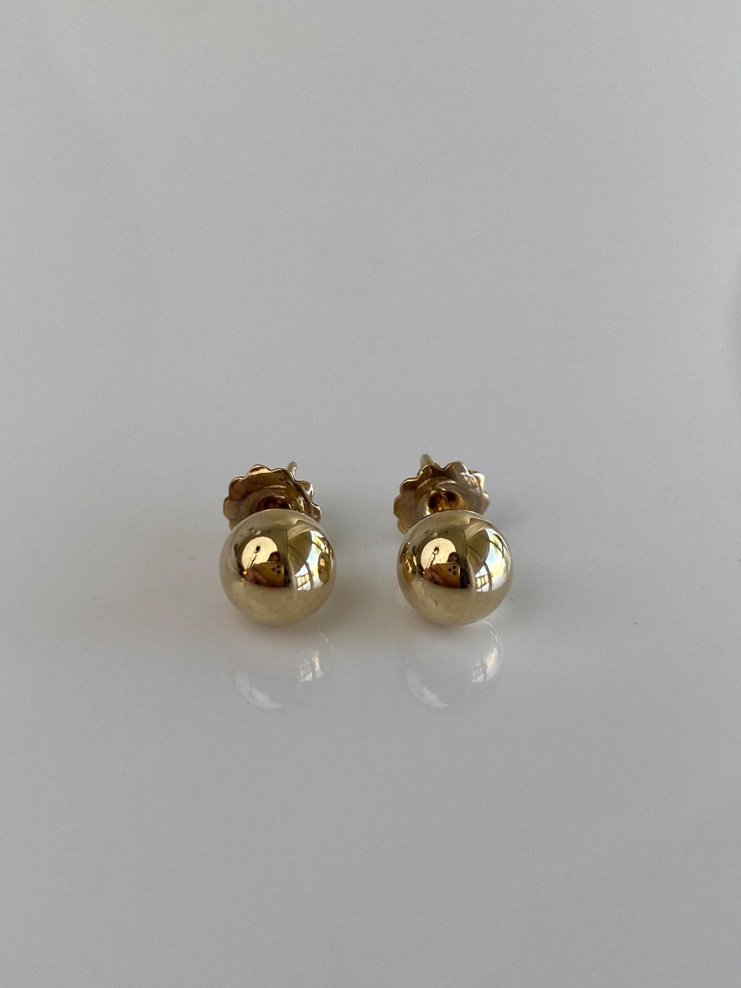 Vintage 14k Yellow Gold Ball Stud Earrings