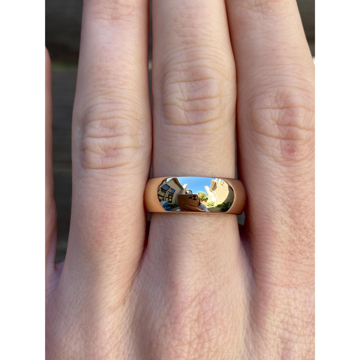 Vintage Solid 14k Yellow Gold Ring Band - Size 6.75