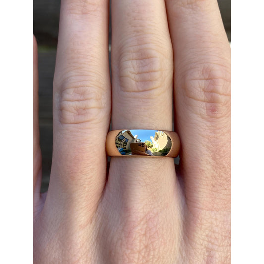 Vintage Solid 14k Yellow Gold Ring Band - Size 6.75