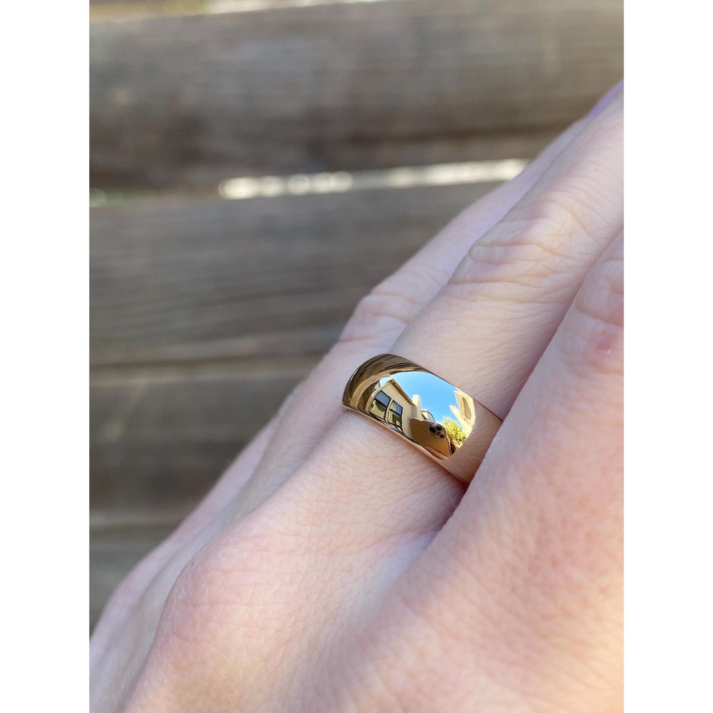 Vintage Solid 14k Yellow Gold Ring Band - Size 6.75