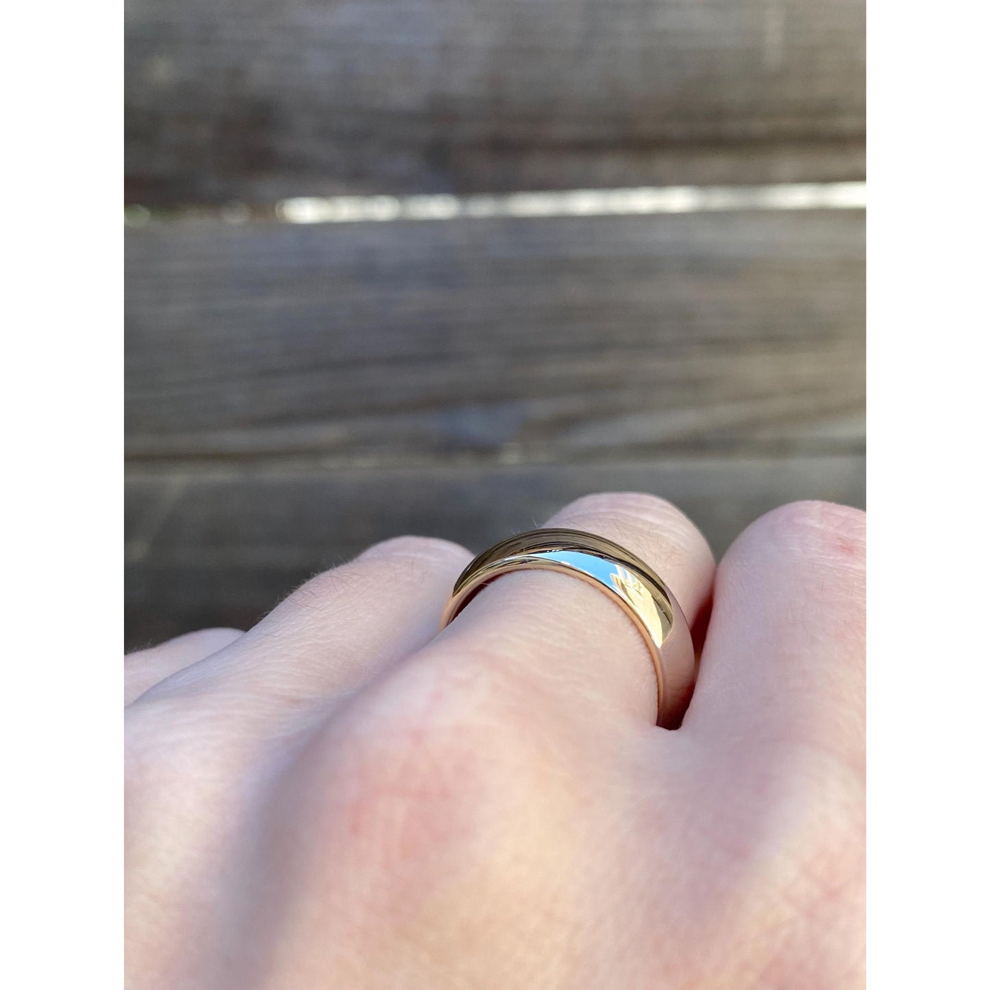 Vintage Solid 14k Yellow Gold Ring Band - Size 6.75