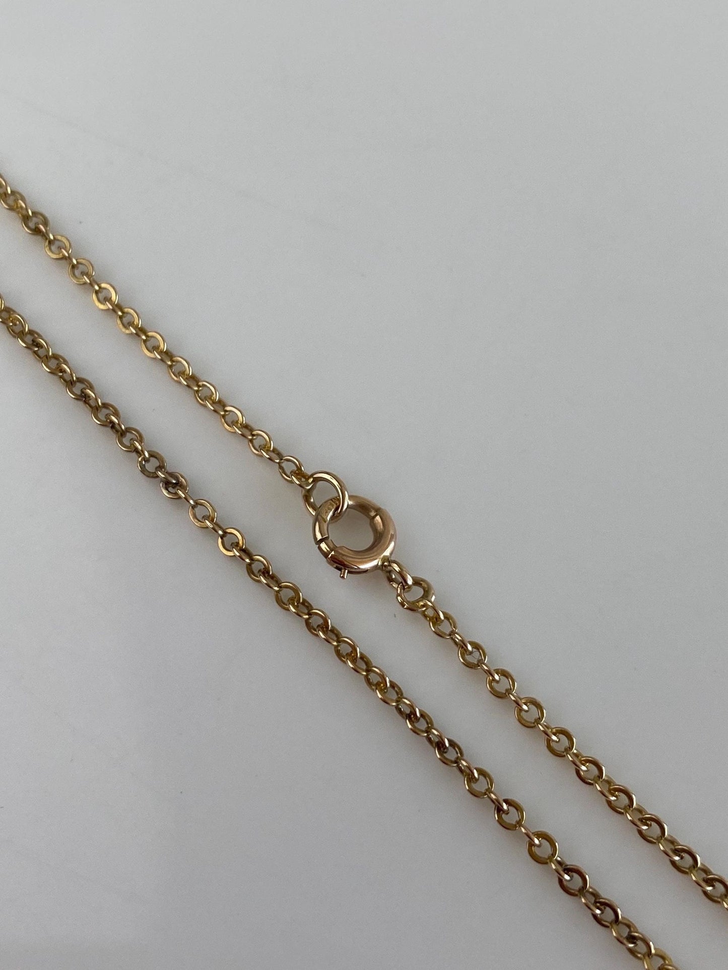 Vintage Solid 10k Yellow Gold Rolo Chain Necklace - 15.5 inches