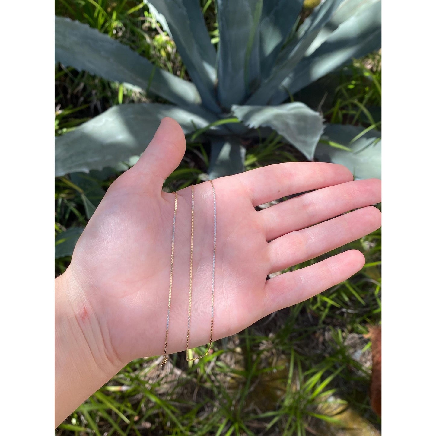 Vintage Solid 14k Yellow Gold Serpentine Chain Necklace - 21 inches