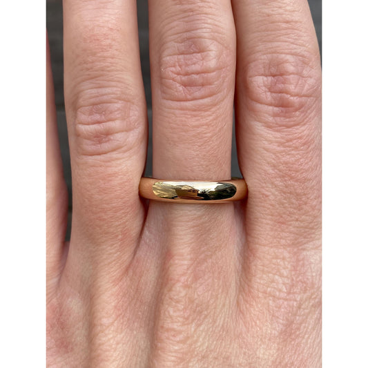 Vintage Solid 14k Yellow Gold Ring Band - Size 10.25