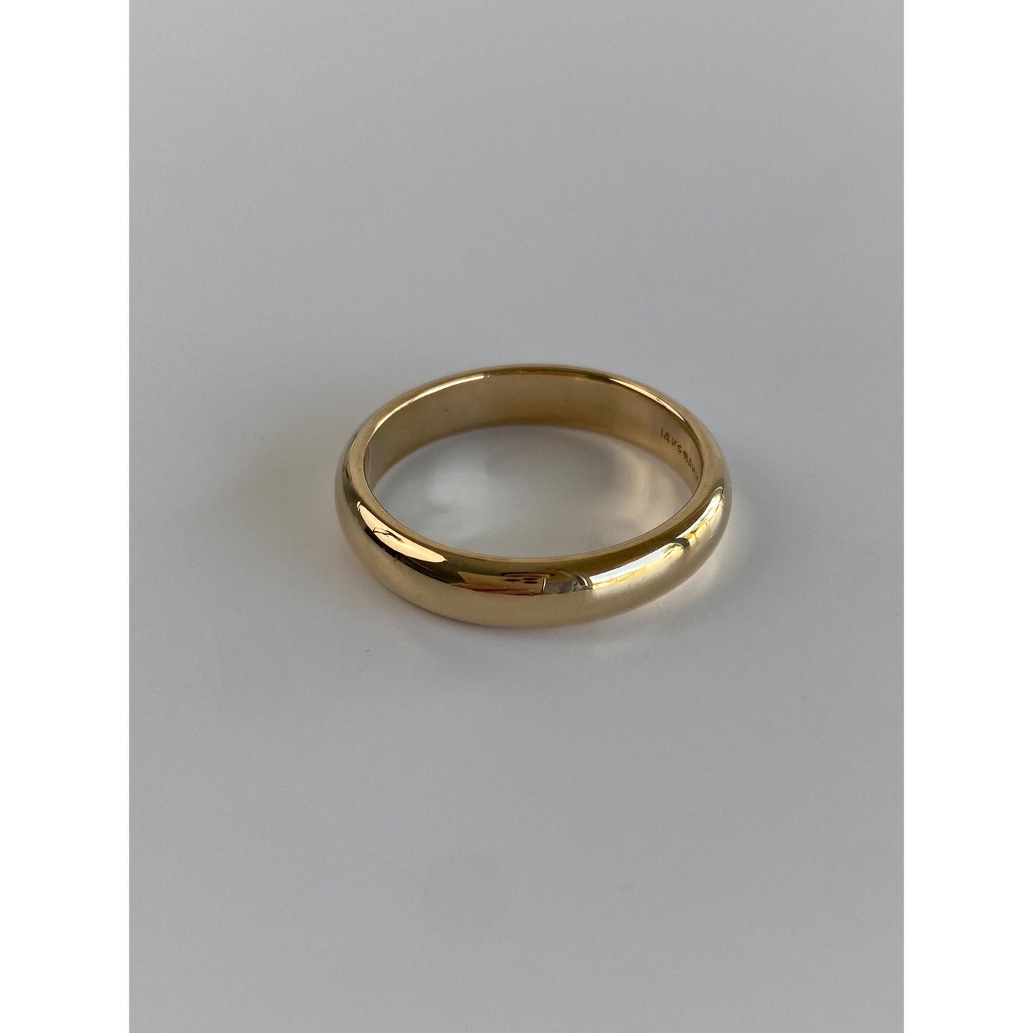 Vintage Solid 14k Yellow Gold Ring Band - Size 10.25