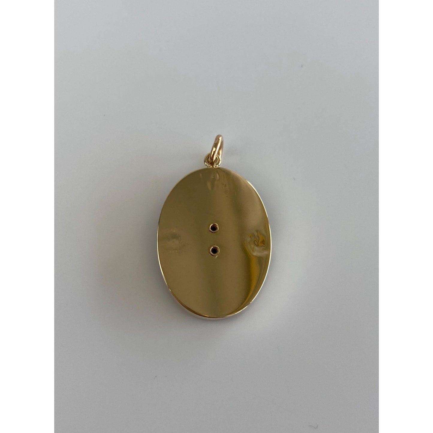 Vintage Solid 14k Yellow Gold Diamond Onyx Roman Cameo Charm