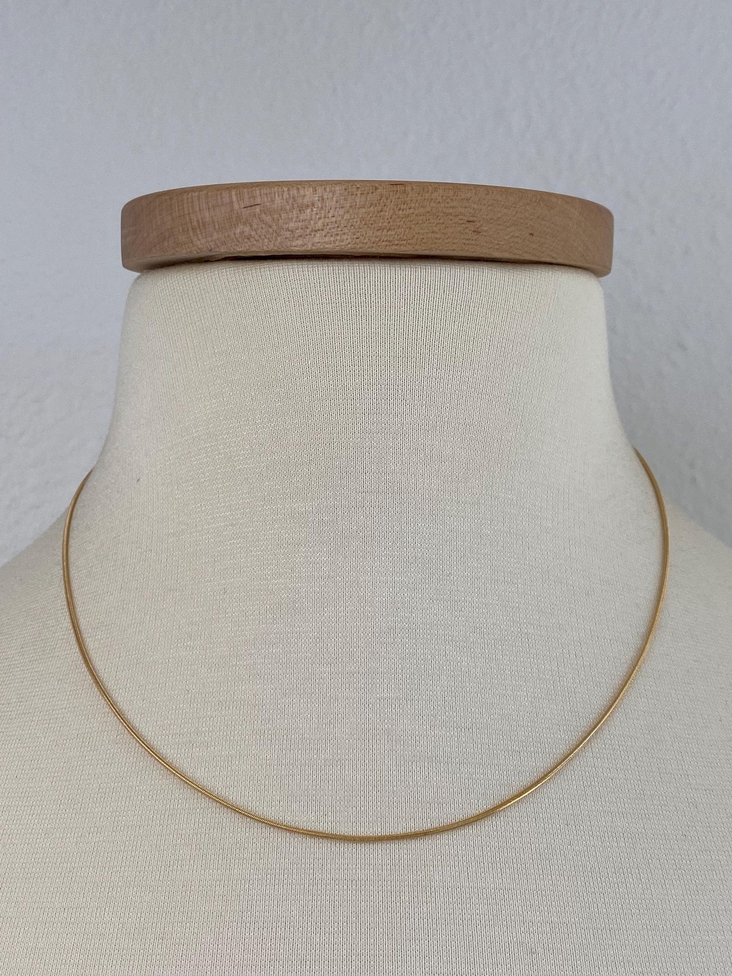 Vintage Solid 14k Yellow Gold Snake Chain Necklace - 18 inches