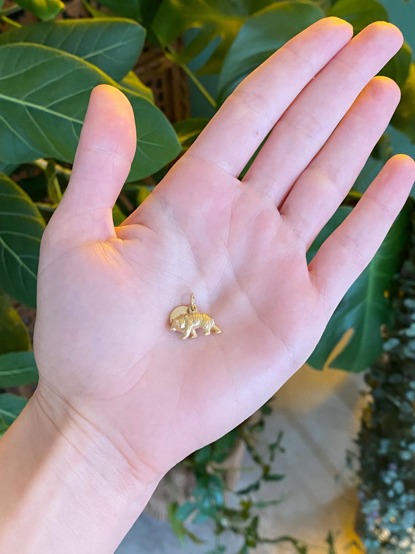 Vintage Solid 14k Yellow Gold Bear Arctic 1959 Charm