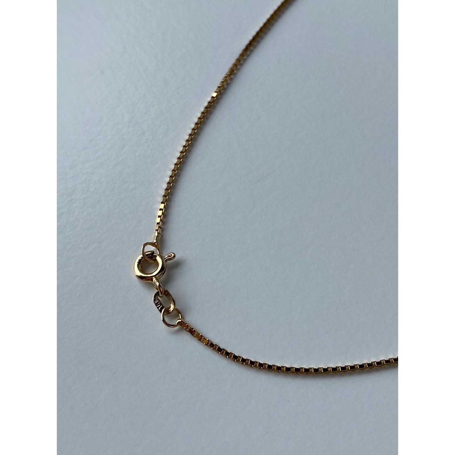 Vintage Solid 14k Yellow Gold Box Chain Necklace - 24 inches