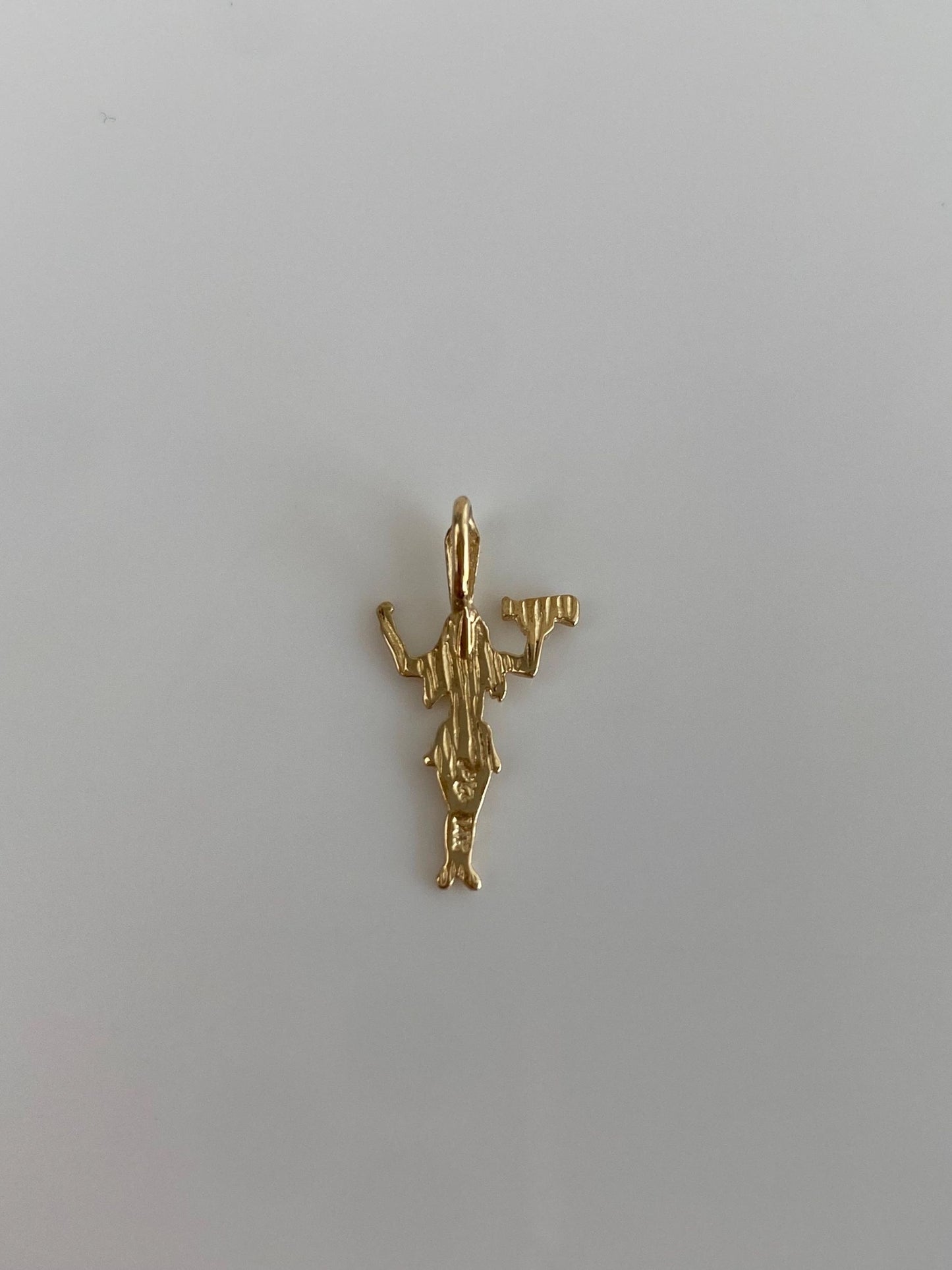 Vintage Solid 14k Yellow Gold Cheerleader Charm