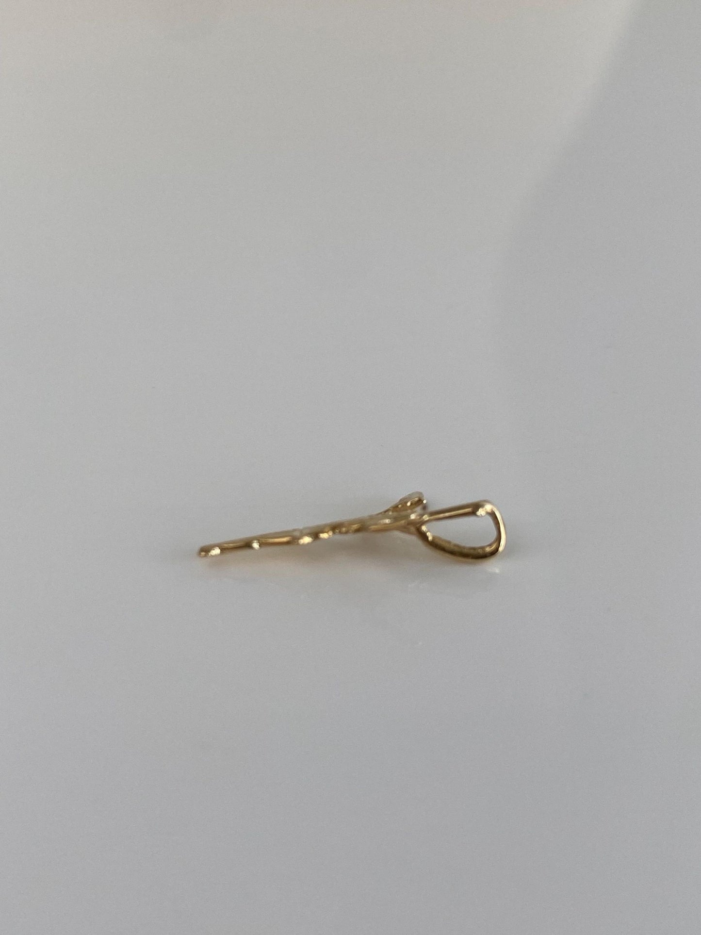 Vintage Solid 14k Yellow Gold Cheerleader Charm