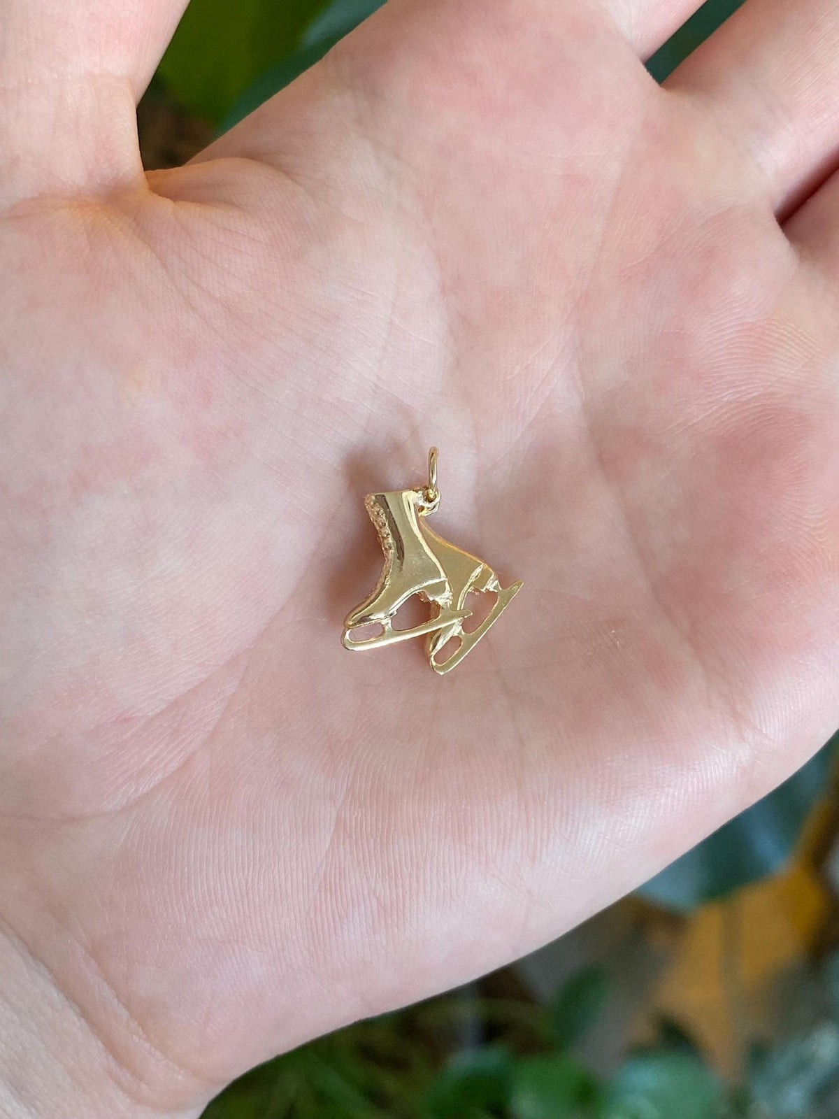 Vintage 14k Yellow Gold Ice Skates Charm