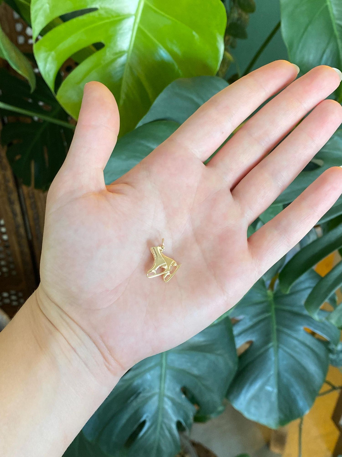 Vintage 14k Yellow Gold Ice Skates Charm