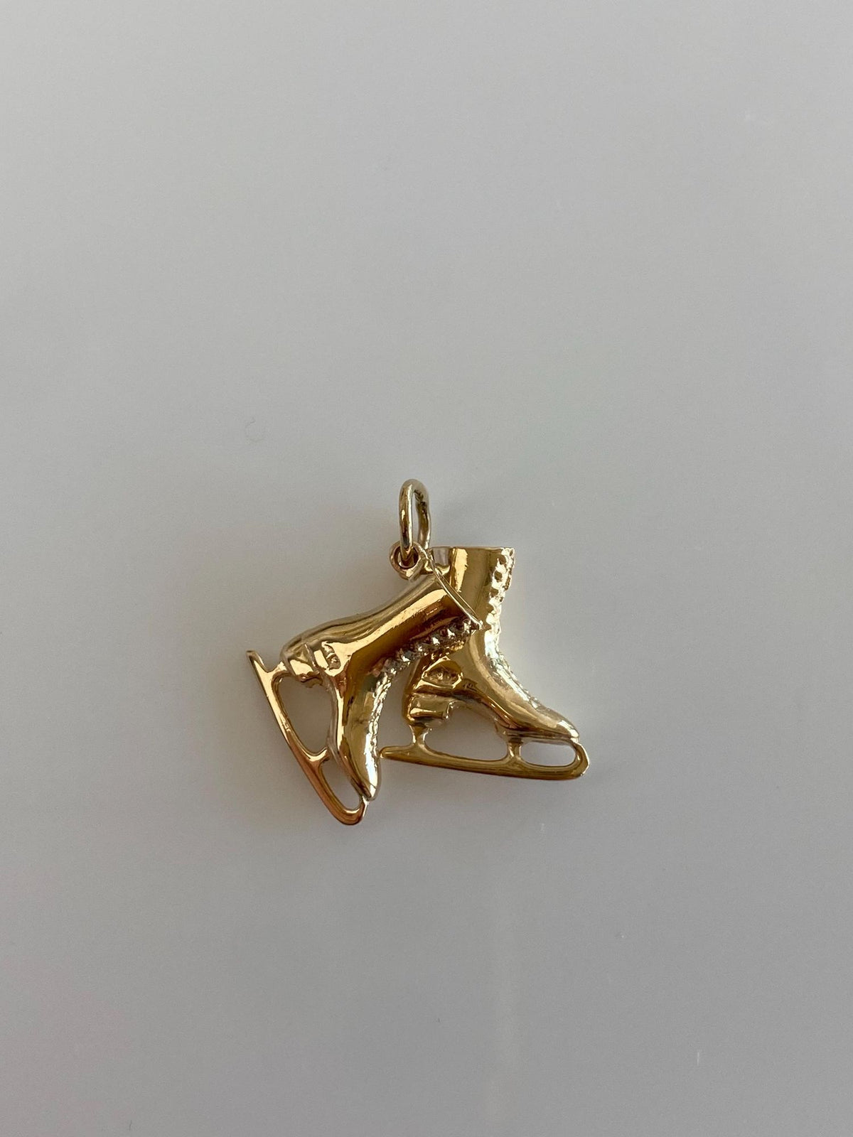 Vintage 14k Yellow Gold Ice Skates Charm