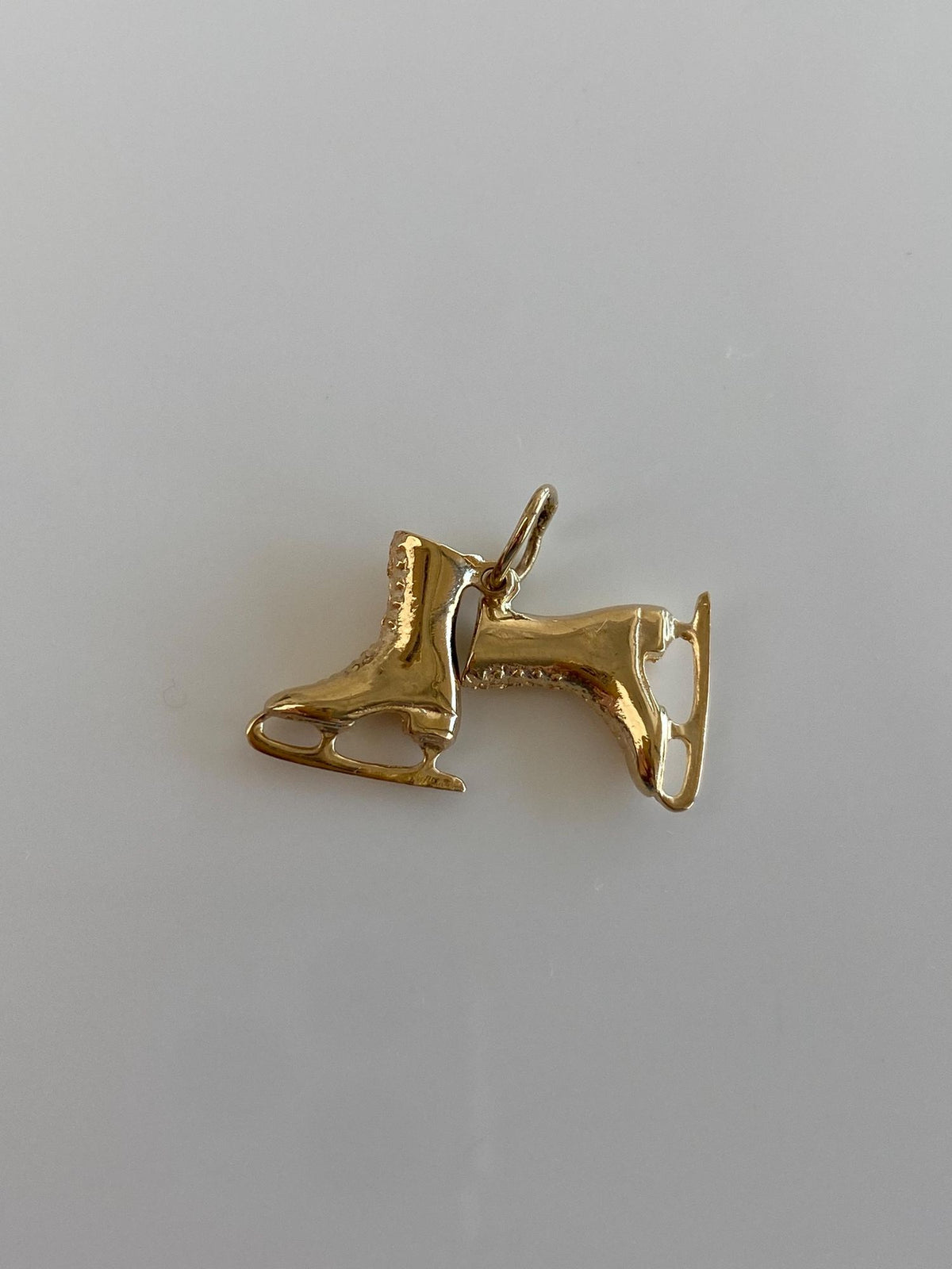 Vintage 14k Yellow Gold Ice Skates Charm