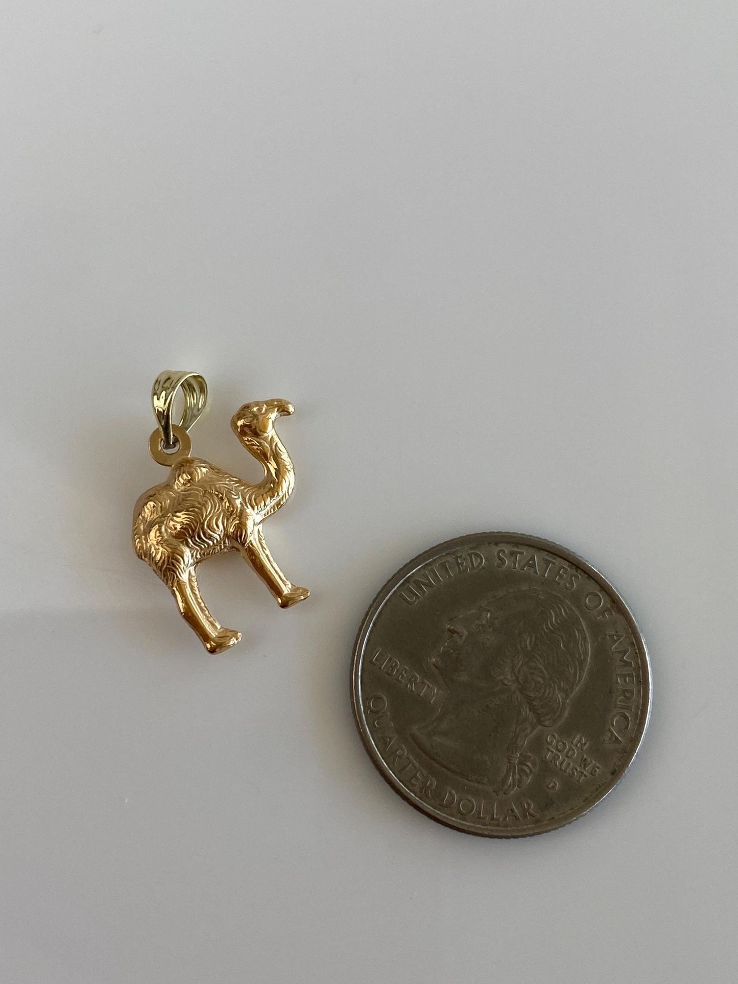 Vintage 18k Yellow Gold Camel Charm