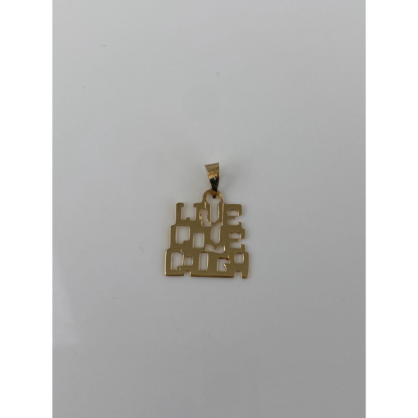 Vintage Solid 14k Yellow Gold Live Laugh Love Charm