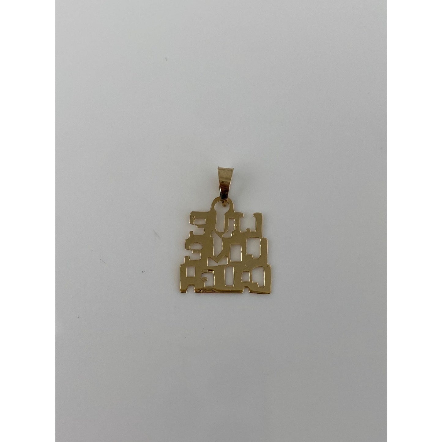 Vintage Solid 14k Yellow Gold Live Laugh Love Charm