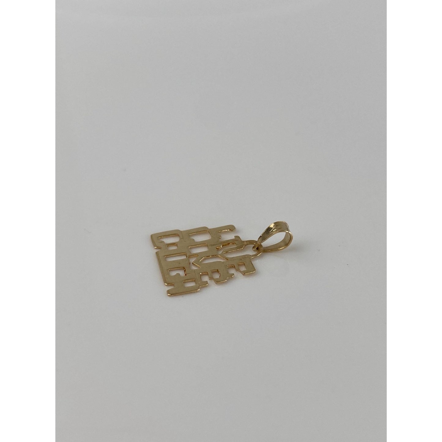 Vintage Solid 14k Yellow Gold Live Laugh Love Charm