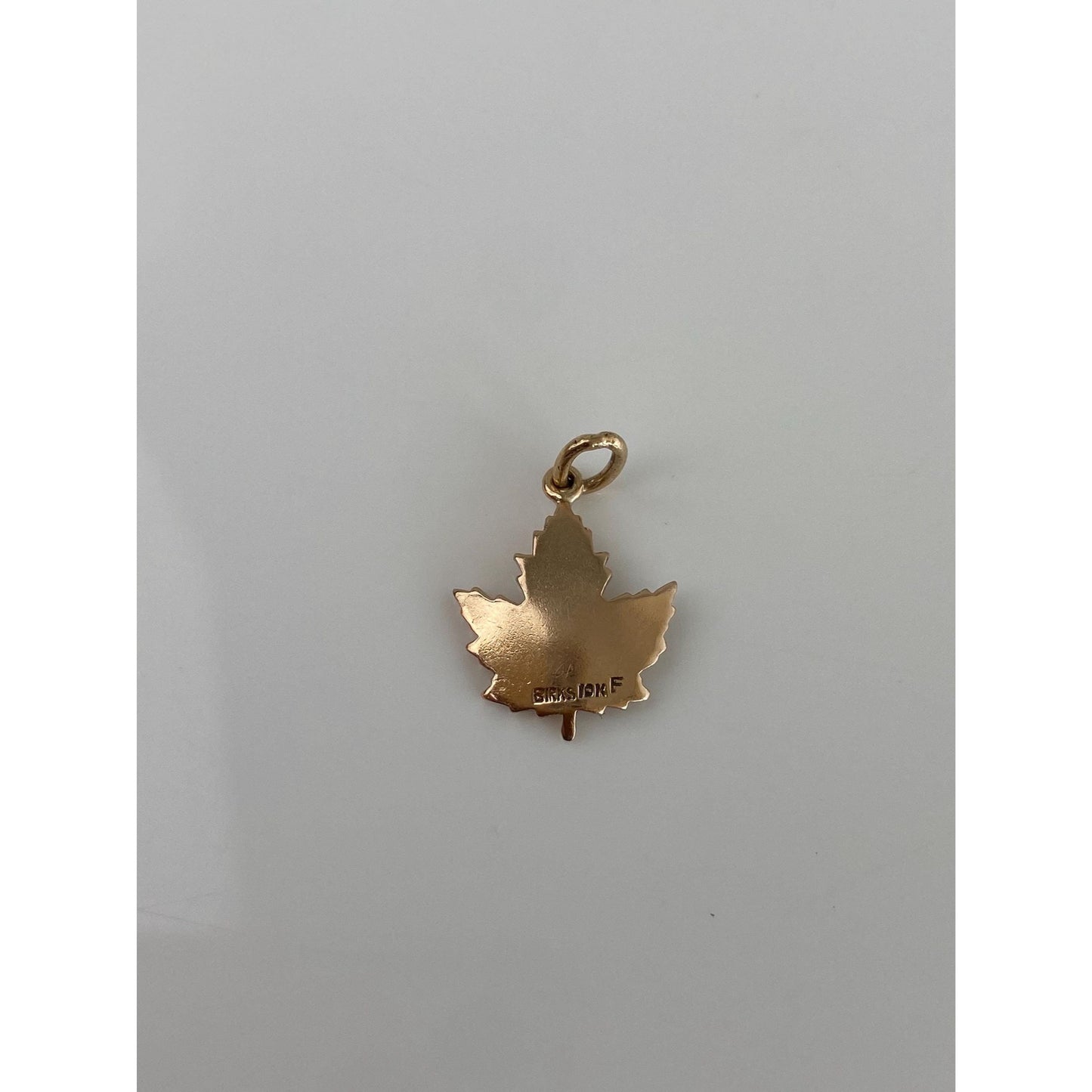 Solid 14k Yellow Gold Leaf Charm