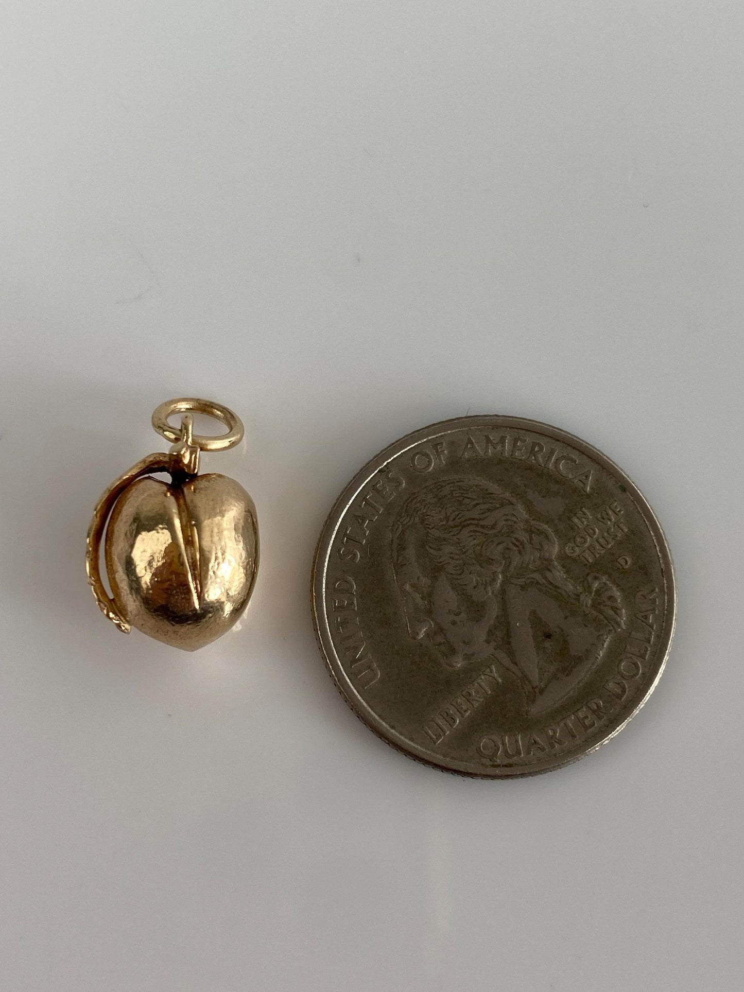 Vintage 14k Yellow Gold Peach Charm