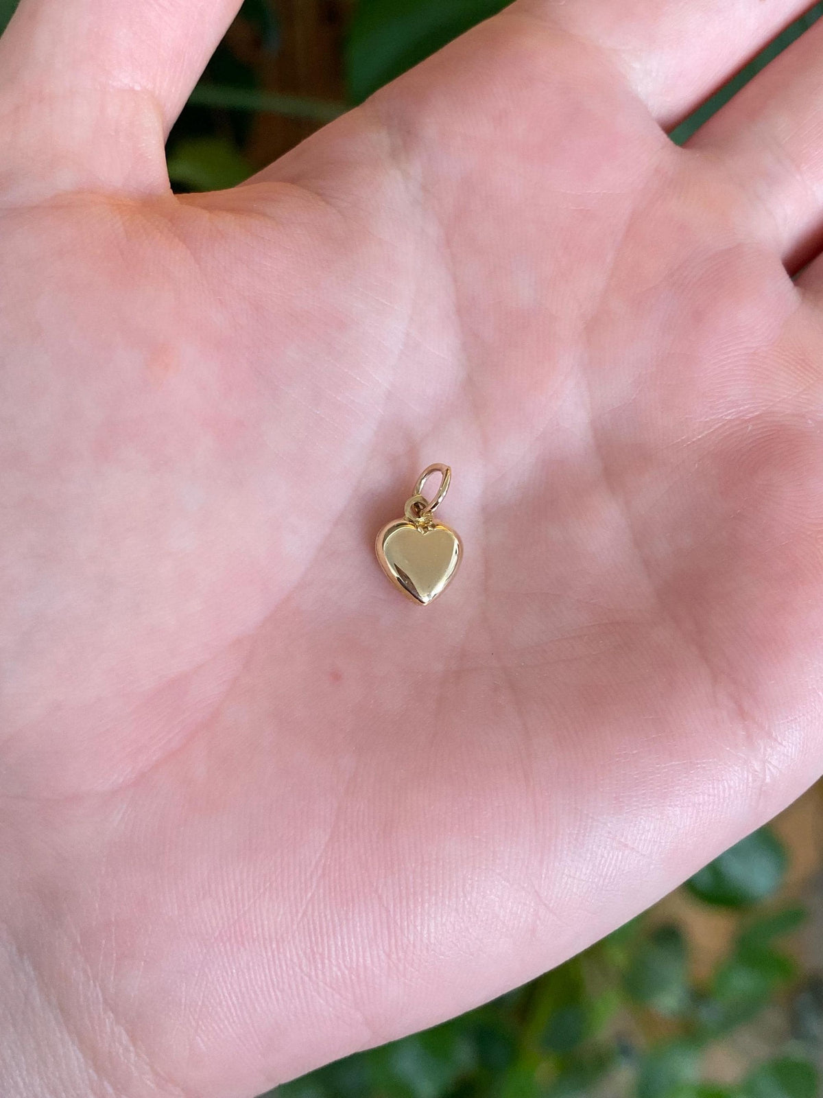 Vintage 14k Yellow Gold Puffy Heart Charm