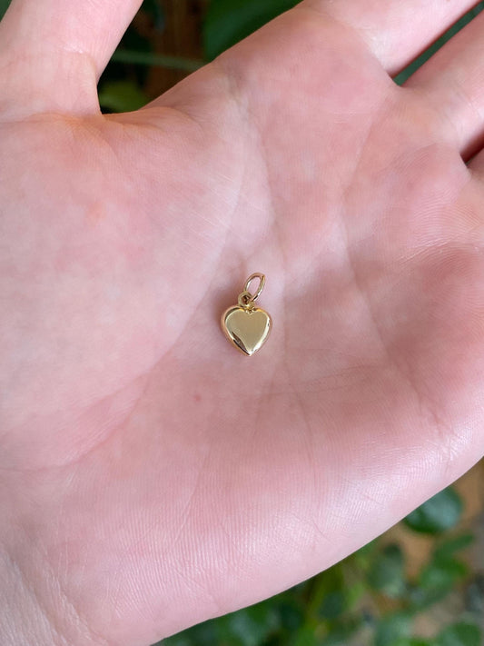 Vintage 14k Yellow Gold Puffy Heart Charm