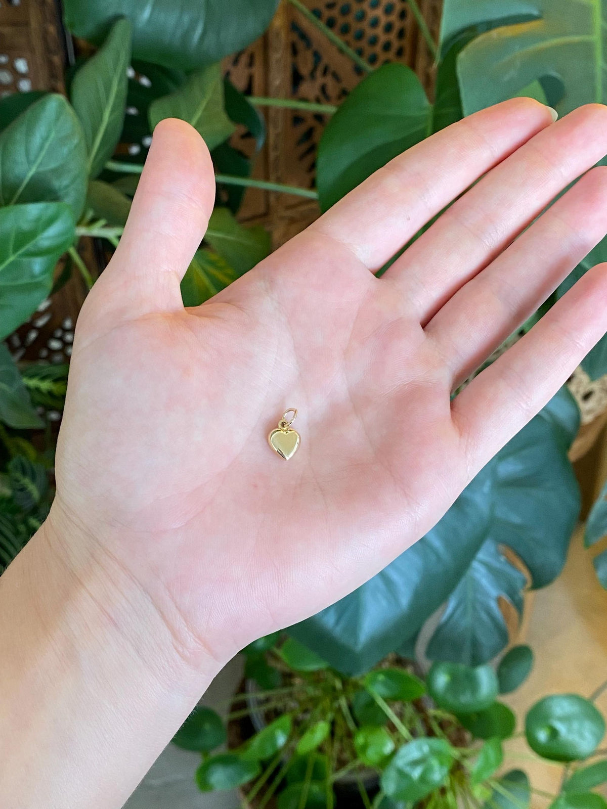 Vintage 14k Yellow Gold Puffy Heart Charm