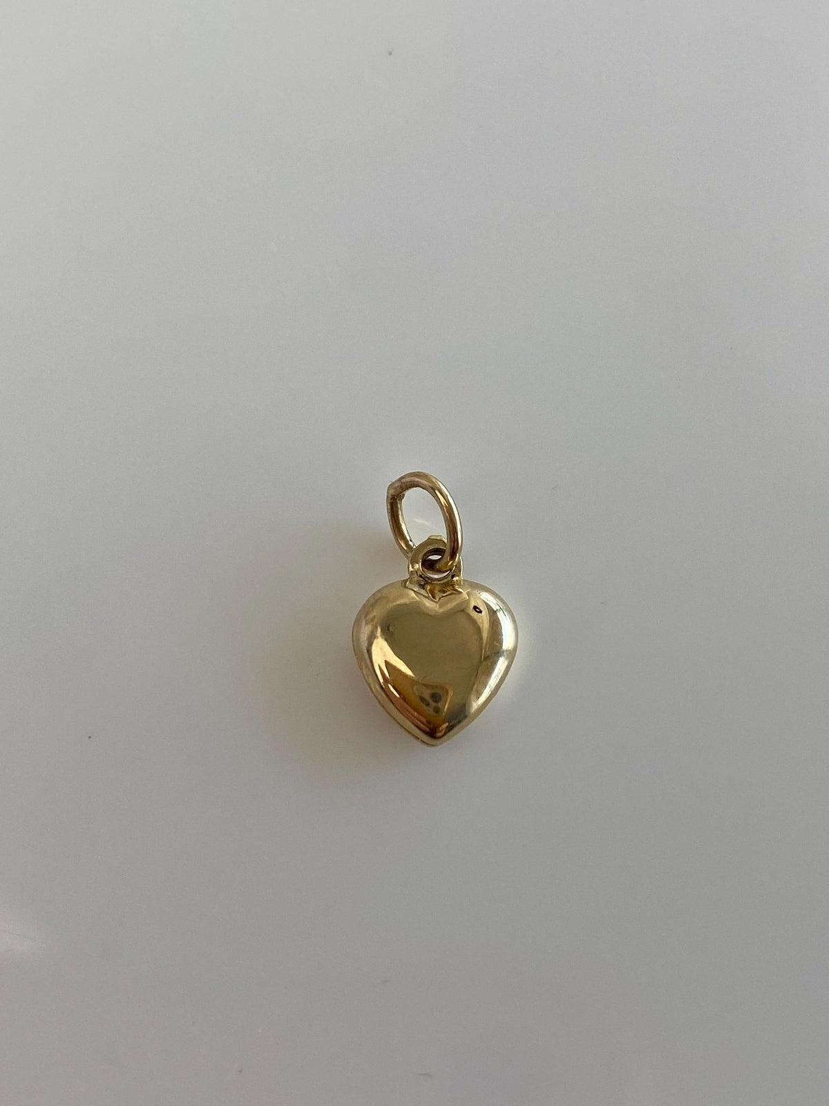 Vintage 14k Yellow Gold Puffy Heart Charm