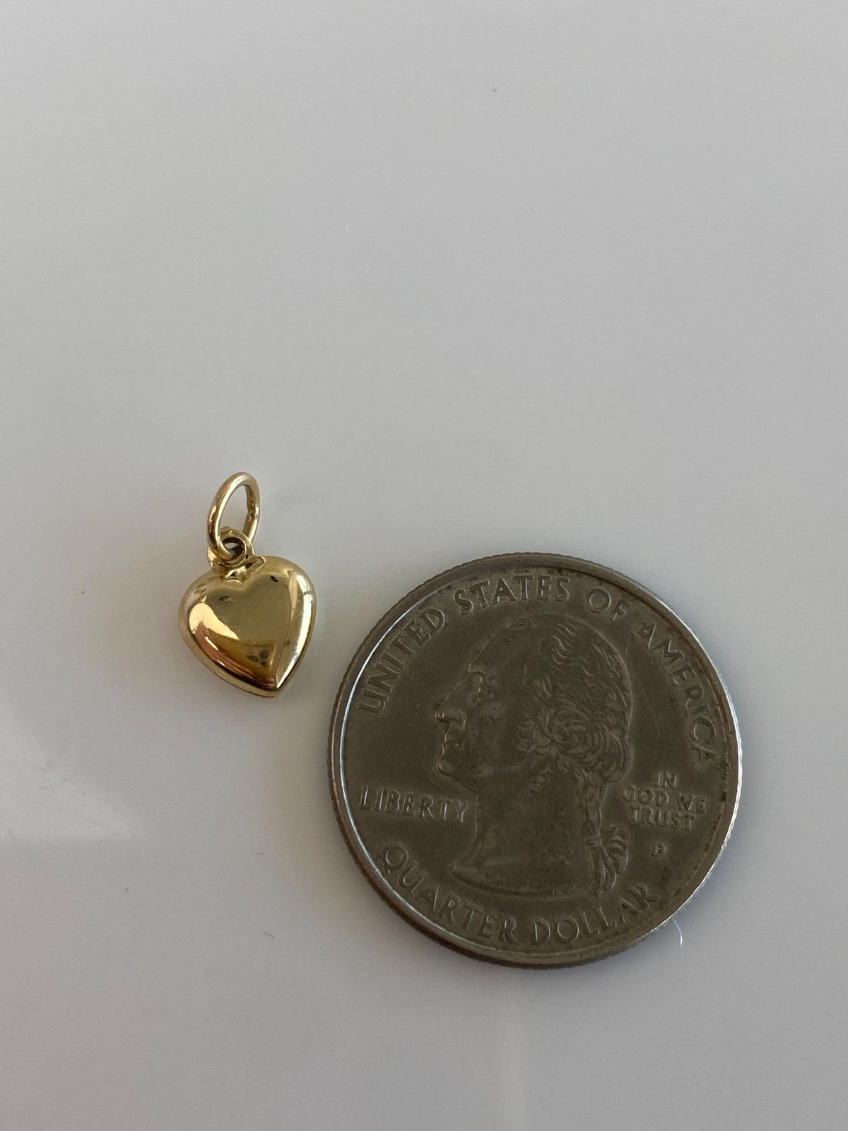 Vintage 14k Yellow Gold Puffy Heart Charm