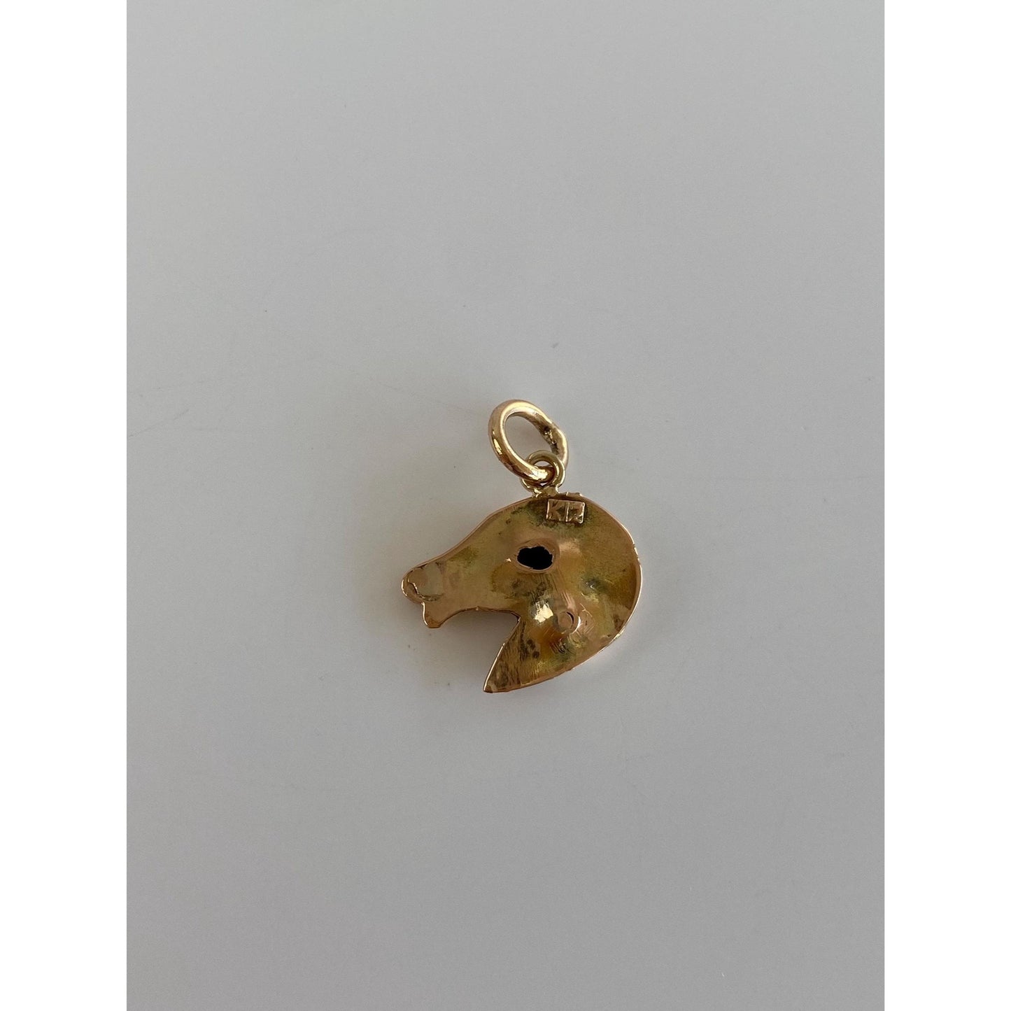 Vintage 14k Rosey Gold Horse Head Charm