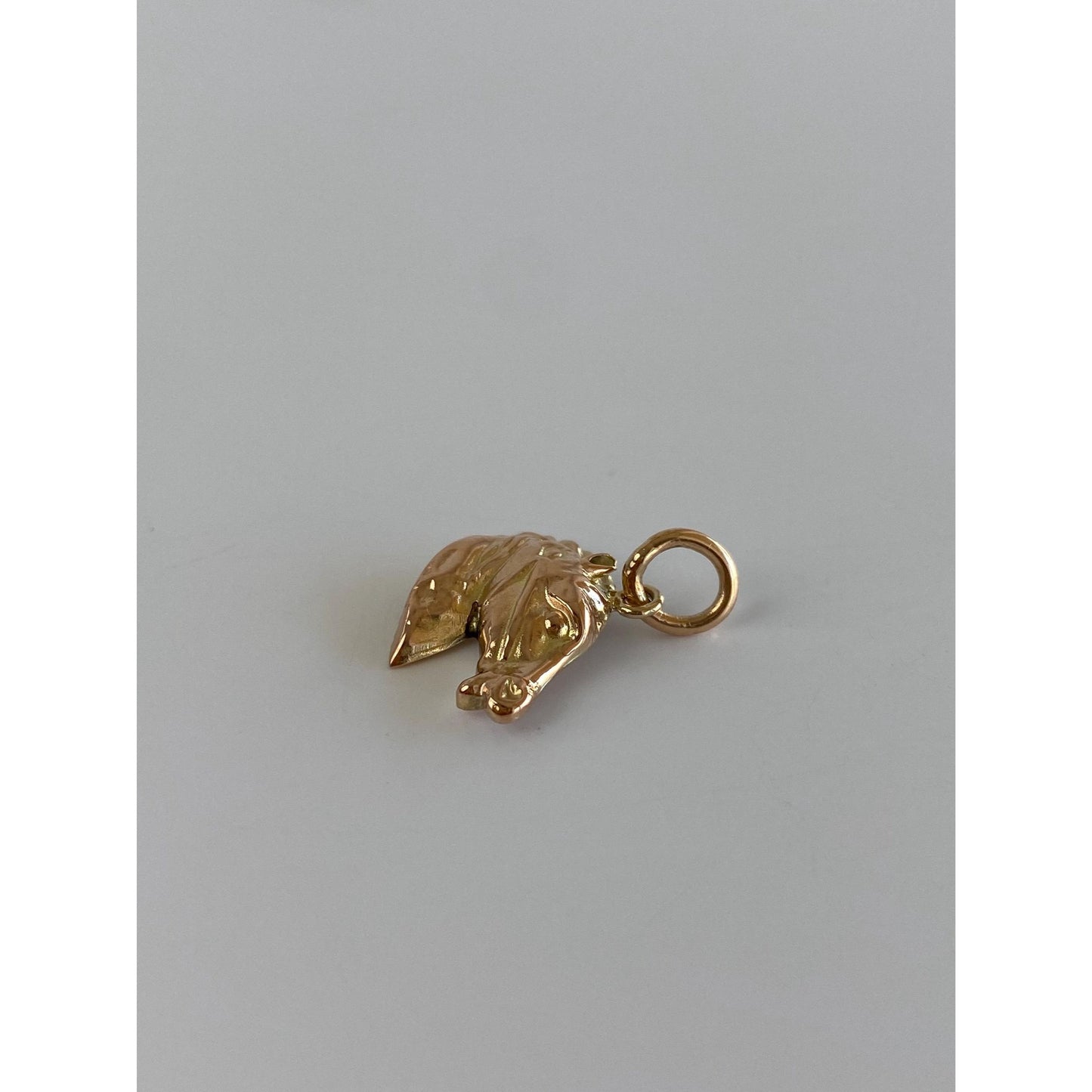 Vintage 14k Rosey Gold Horse Head Charm