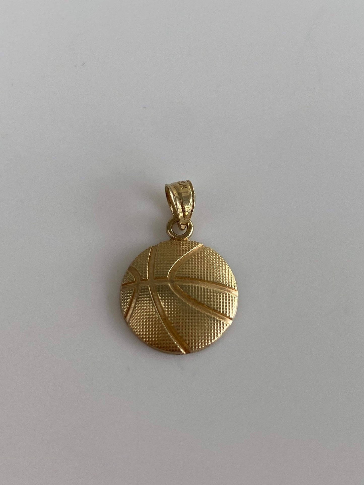 Vintage Solid 10k Yellow Gold Basketball Charm